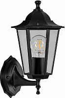 Светильник садово-парковый Feron 6101 шестигранный на стену вверх 60W E27 230V черный