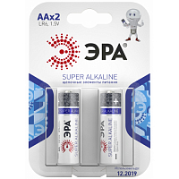Батарейки ЭРА LR6-2BL AA SUPER Alkaline блистер 2шт. (цена за шт.) уп.40шт