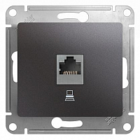Механизм розетки комп. 1-м СП Glossa RJ45 кат.5E графит SE