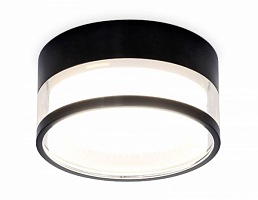 Накладной светильник Ambrella Light Techno spot TN5506 черный песок/прозрачный GX53 D85*43