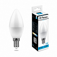 Лампа светодиодная Feron LB-97 Свеча E14 7W 6400K