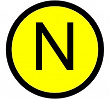 Наклейка "N" d20мм EKF