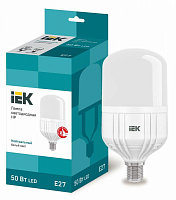 Лампа светодиодная HP 50Вт 4000К нейтр. бел. E27 230В IEK
