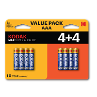 Батарейки Kodak LR03-4BL MAX SUPER Alkaline [ААА] цена за шт.