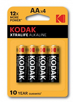 Батарейки Kodak LR6-4BL XTRALIFE Alkaline [KAA-4] (80/400/17600)