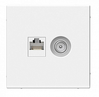 Розетка двойная ТВ + компьютерная RJ45, кат. 5Е , Art Gallery, цвет Лотос