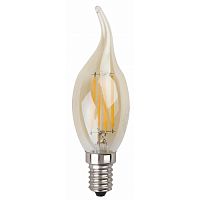 Лампочка светодиодная ЭРА F-LED BXS-5W-840-E14 gold Е14 / Е14 5Вт филамент свеча на ветру золотистая