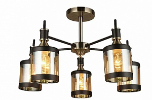 Потолочный светильник Escada 599/5P E27Х60W Brass/Black