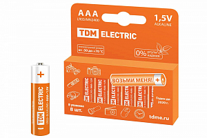 *Элемент питания LR03 AAA  Alkaline 1.5V РАК-8 TDM