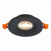 Встраиваемый светильник черный GU10 1*50W D95хH27 220V без ламп ST Luce ST205.508.01
