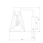 Бра Eurosvet Trappola 70107/1 черный E27 a044746 
