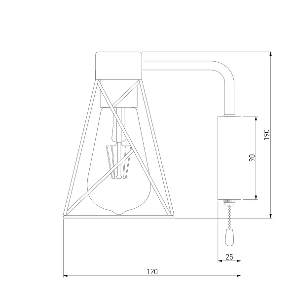 Бра Eurosvet Trappola 70107/1 черный E27 a044746 