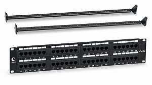 Патч-панель 19" (2u), 48 портов rj-45, категория 5e Cabeus PL-48-Cat.5e-Dual IDC Dual IDC, с задним