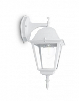 Светильник садово-парковый, 60W 230V E27 белый, 4102/PL4102 (на стену вниз)