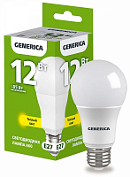 Лампа светодиодная А60 груша 12Вт 230В 3000К Е27 IEK GENERICA
