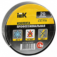 Изолента ПВХ 0,18х19мм черная 20м IEK