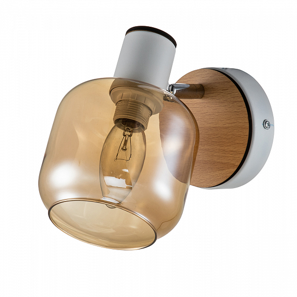Спот ESCADA 10177/1A E14 White/Chrome/Wood