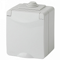 Розетка 2P+E IP65, 16A-250В, ОУ, серый 11-2601-03 ЭРА