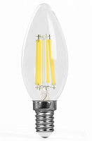 Лампа светодиодная, 1300LM 8W 175-265V E14 4000K C35 прозрачная, LB-1208