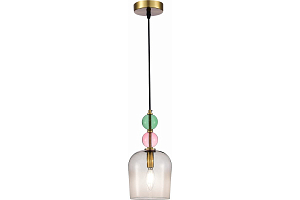 Подвесной светильник ST Luce GEA SL2000.223.01 золотистый/розовый E14 1*40W