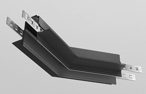 Коннектор угловой 45° встраиваемый под ГКЛ 12,5мм, черный Maytoni Exility TRA034CLS-42.12B
