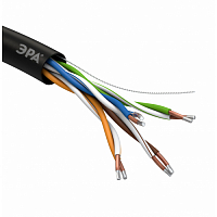 Кабель витая пара U/UTP 4x2x24AWG Cat5e CCA PE OUTDOOR 305м SIMPLE ЭРА