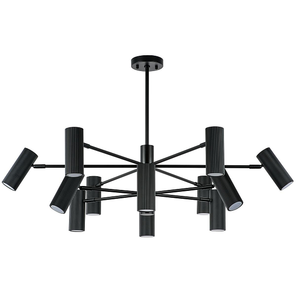 Люстра ROMA 12x28W GU10 LED MATT BLAK