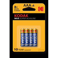 Батарейки Kodak LR03-4BL MAX SUPER Alkaline [K3A-4] цена за шт.