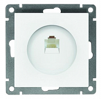 Розетка компьютерная 1-м СП Афина RJ45 кат.5E механизм бел. Universal A0051