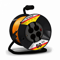 Удлинитель на пластиковой катушке с/з ПВС 3х1 10А 50м IP44 STD02-41-50 (UG) оранжевый