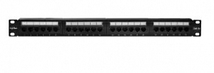 Патч-панель 19", 24хRJ-45, UTP н/э,Категория 5e, 1U, Количество портов: 24, Тип разъема: 8P8C