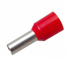 Наконечник штыревой втулочный изолир. (НШВИ F-12мм) 10кв.мм (СЕ100012red) красн. REXANT 08-0831