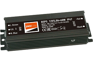 Драйвер BSPS 12В 5,0A-60ВТ IP67 блок питания для светодиодной ленты Jazzway
