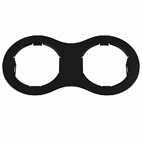 Рамка MR16 черный (в комплекте) DOMINO Double ROUND 
