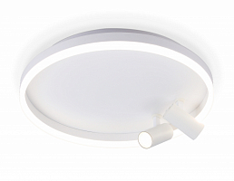 *Потолочный светодиодный светильник Ambrella light WH белый 43W 3000K-6400K IP20 FL5112/1+2