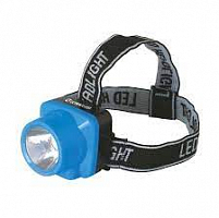 Фонарь налобный аккумуляторный режим голуб. 5374 LED 220В