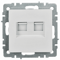 Розетка компьютерная двойная кат. BRITE 5E RJ45 РК10-2-БрБ белый IEK