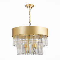 *Люстра подвесная ST Luce Contatto SL1225.203.06 6*E14 золотистый/золотистый, прозрачный