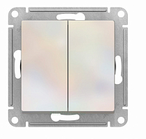 Механизм переключателя проходного 2-кл. СП ATLAS DESING 10А IP20 (сх. 6/2) 10AX жемчуж. SE