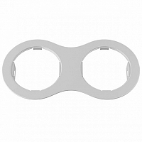 Рамка Lightstar Domino Double Round MR16 белый (в комплекте)