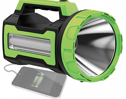 Фонарь светодиодный аккум. KOSMOS premium 10W LED бок. панель 3Вт 3 режима, USB