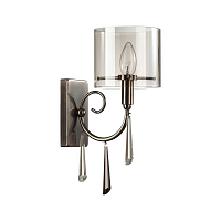 Бра Odeon Light Exclusive Nicole 4890/1W черный хром/дымчатый/ металл/стекло E14 1*40W