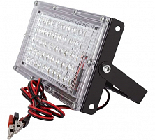 Прожектор светодиодный низковольтный GLANZEN FAD-0030-10-12V с зажимами "крокодил"