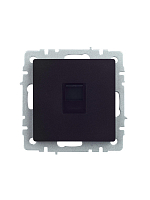 Розетка компьютерная СП RJ45 кат.5E BRITE РК10-БрЧ черн. IEK BR-K10-1-K02