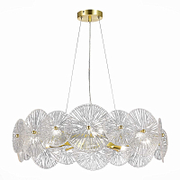 Люстра подвесная ST Luce золотистый/прозрачный Е14 8*40W SL1657.203.08 600*600мм