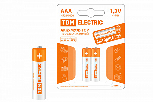 Аккумулятор ААА-1000 mAh Ni-MH ВР-2 TDM