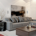 Бра Eurosvet 90020/2 хром 10Вт 80*60*370мм