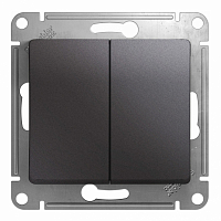 Механизм переключателя 2-кл. СП Glossa 10А IP20 10AX графит SE