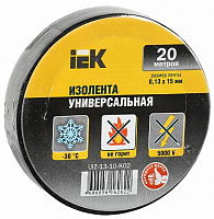 Изолента ПВХ 0,13х15мм черная 20м IEK