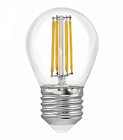 Лампа светодиодная LED-ШАР-deco 5.0Вт 230В Е27 4000К 450Лм прозрачная IN HOME 